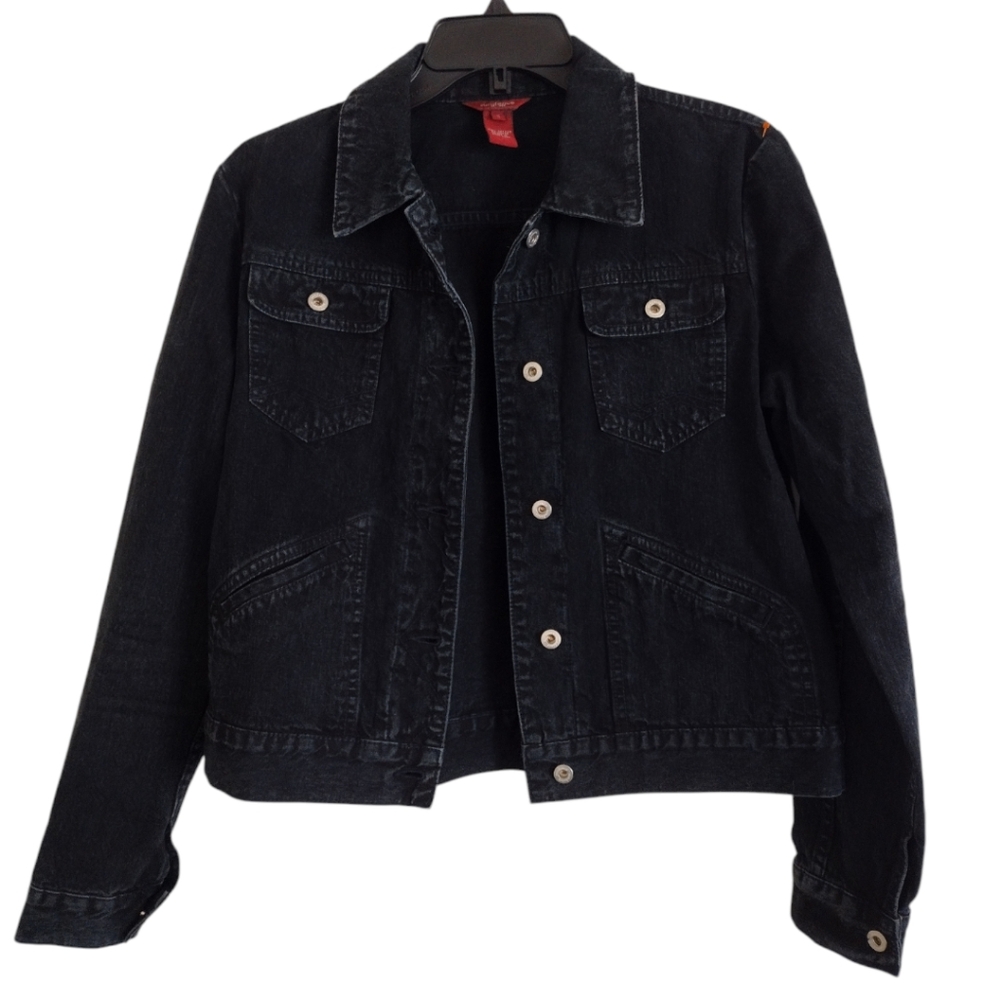 Sundance 100% cotton dark blue jean jacket size small